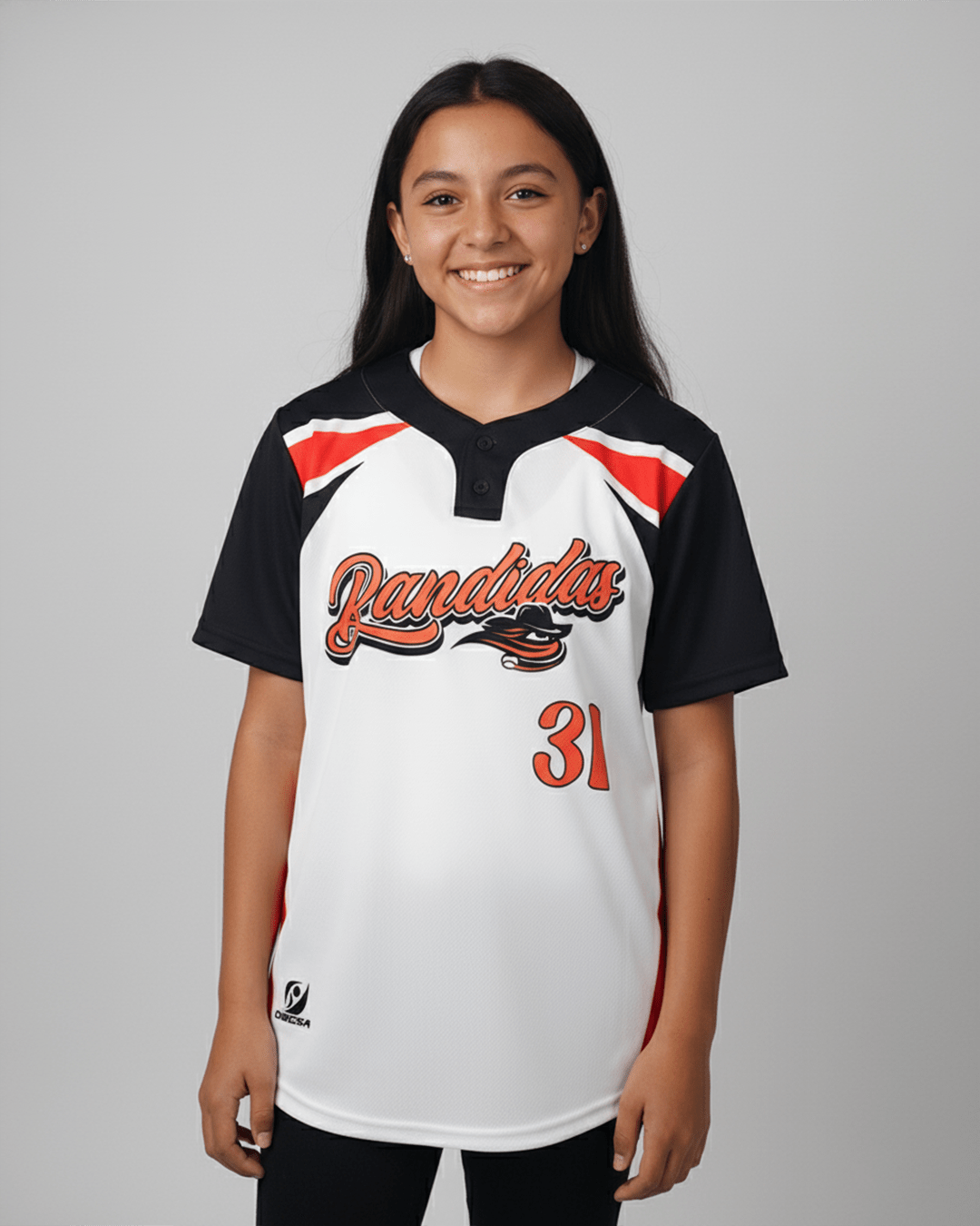 PLAYERA BEISBOLERA 2 BOTONES INFANTIL - UNIFORMES DIEGSA