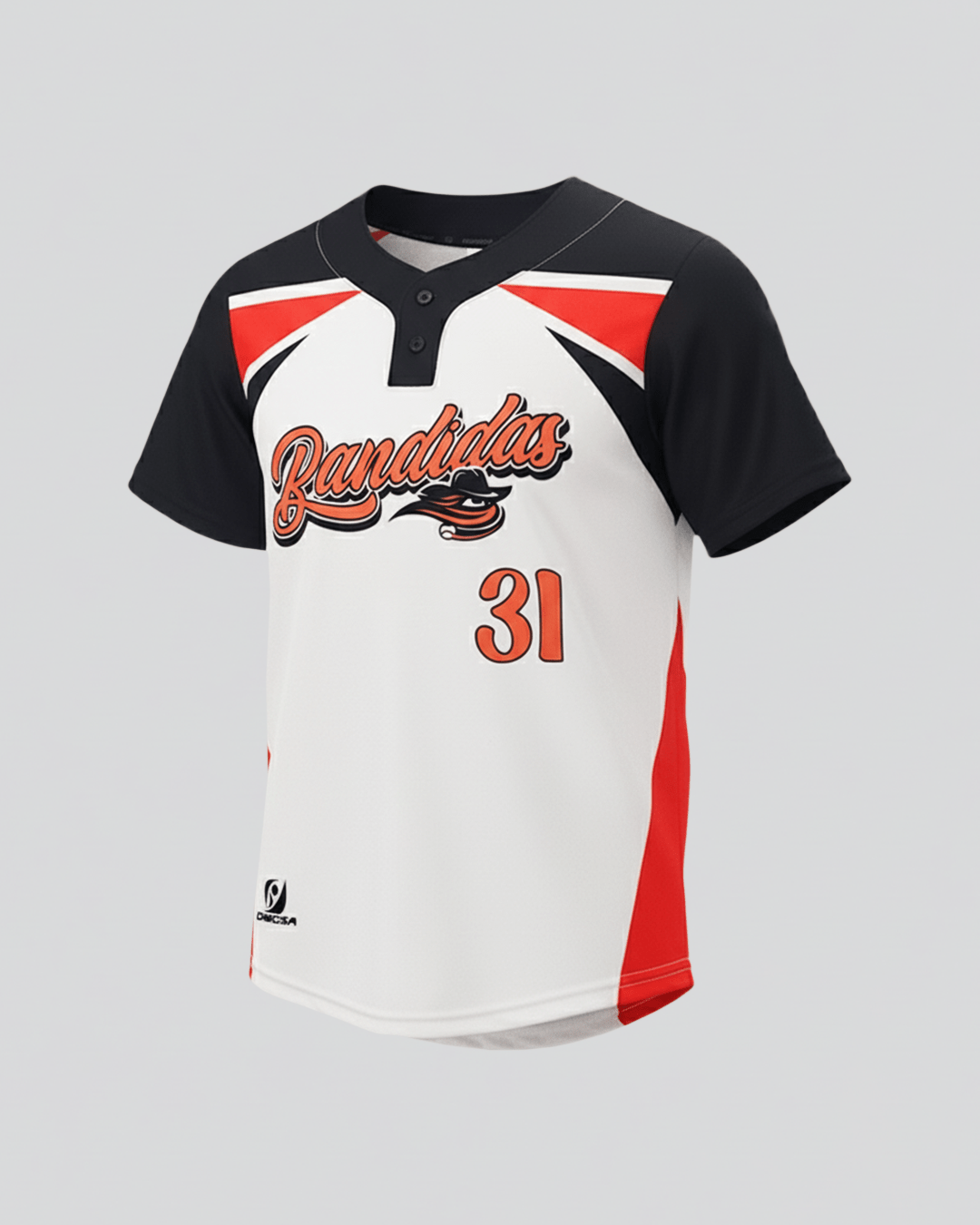 PLAYERA BEISBOLERA 2 BOTONES INFANTIL - UNIFORMES DIEGSA